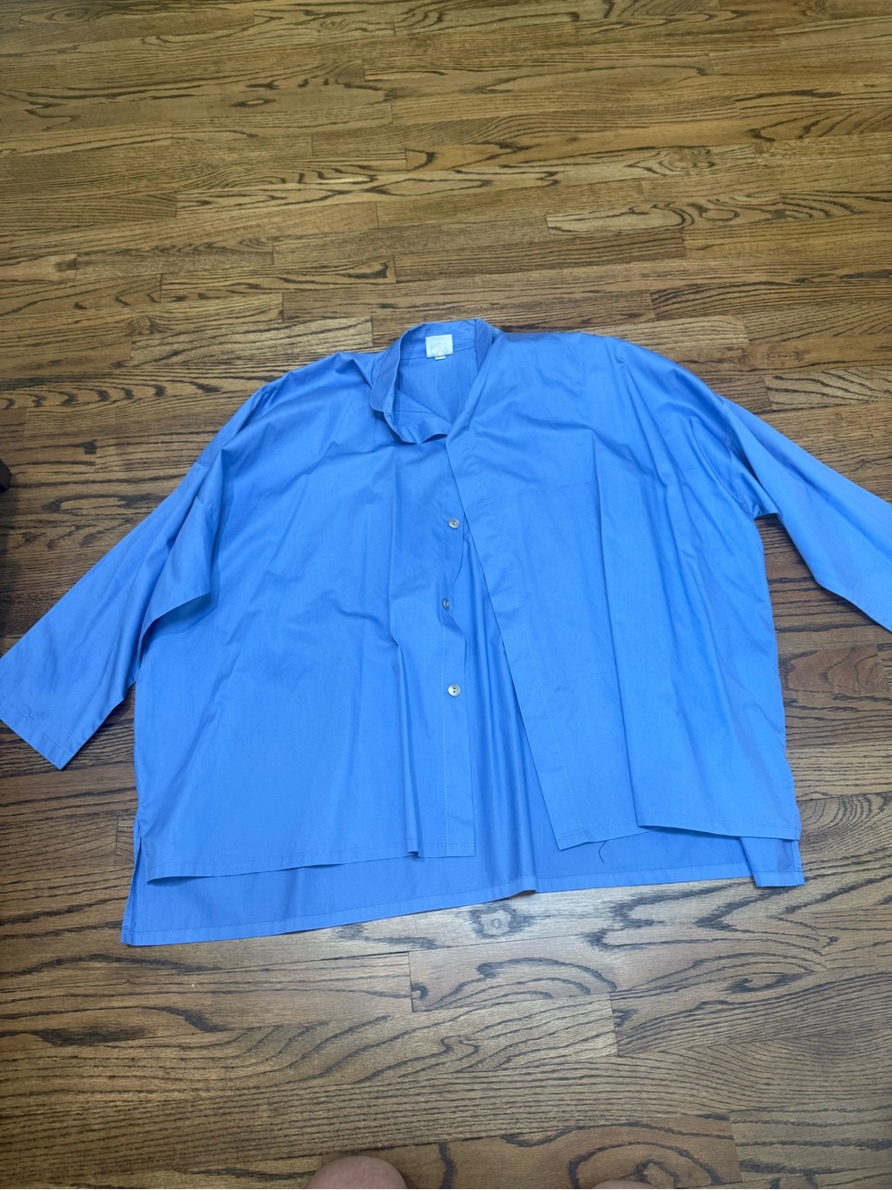 Planet by Lauren G Light Blue Button-Up Shirt One Size Fits All